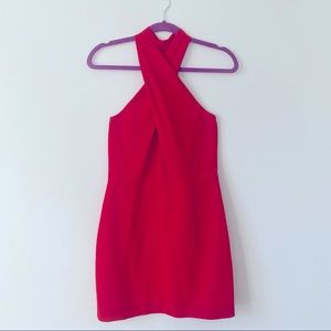 Halston Heritage Red Cocktail Dress